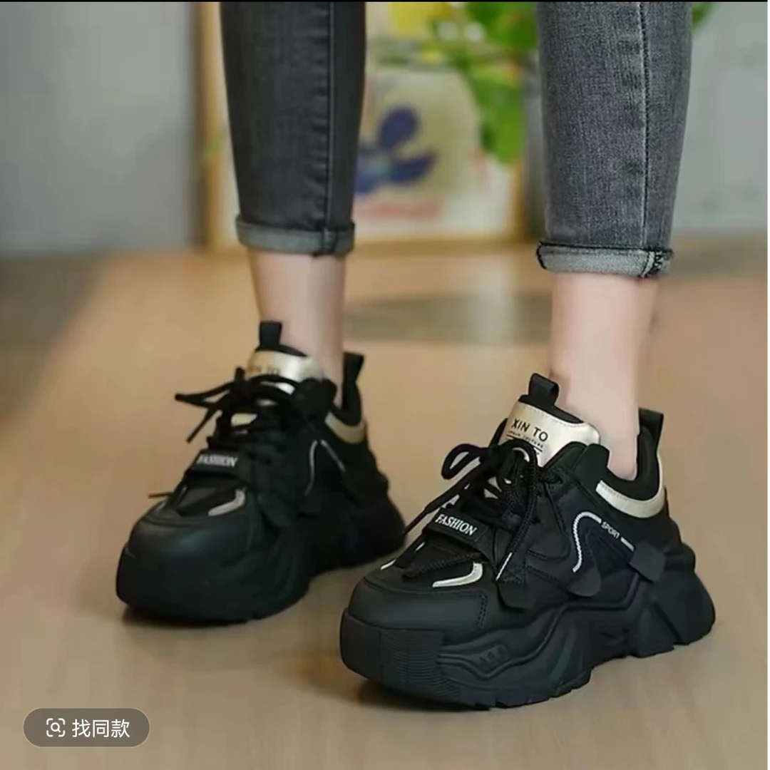 S-加绒保暖休闲老爹鞋2025秋冬ins潮鞋时尚百搭气质运动鞋女鞋