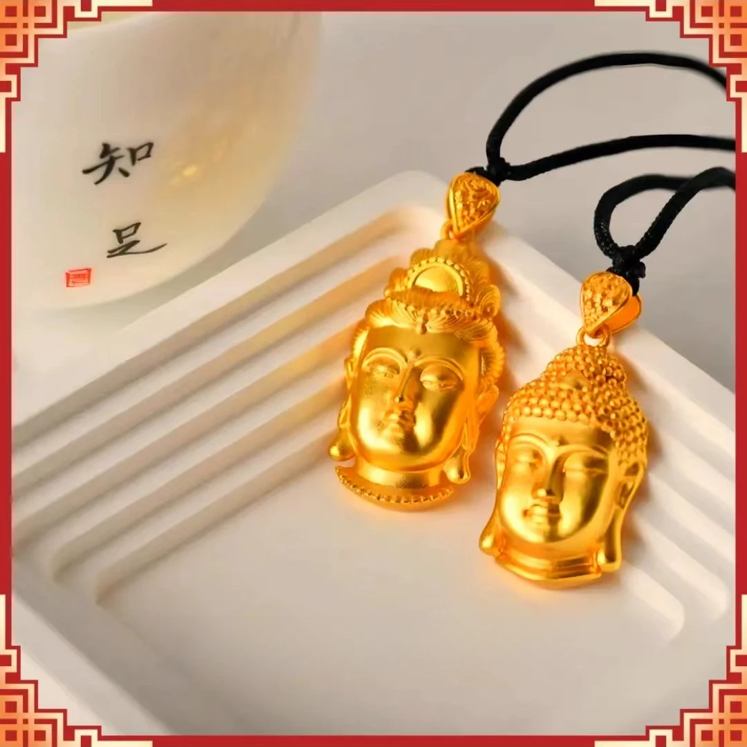 合金吊坠 【粉丝专享】佛头手工轻奢时尚气质挂坠吊坠精美实心磨砂