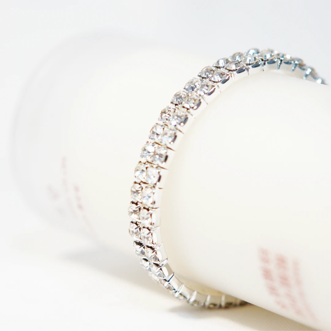 铜合金手链 铜合金仿水晶手链 轻奢气质时尚手链556