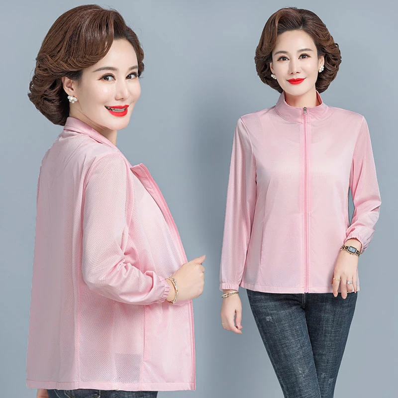 母亲上衣服防晒衣夏季中年妈妈装防晒服中老年人女装洋气时髦外套