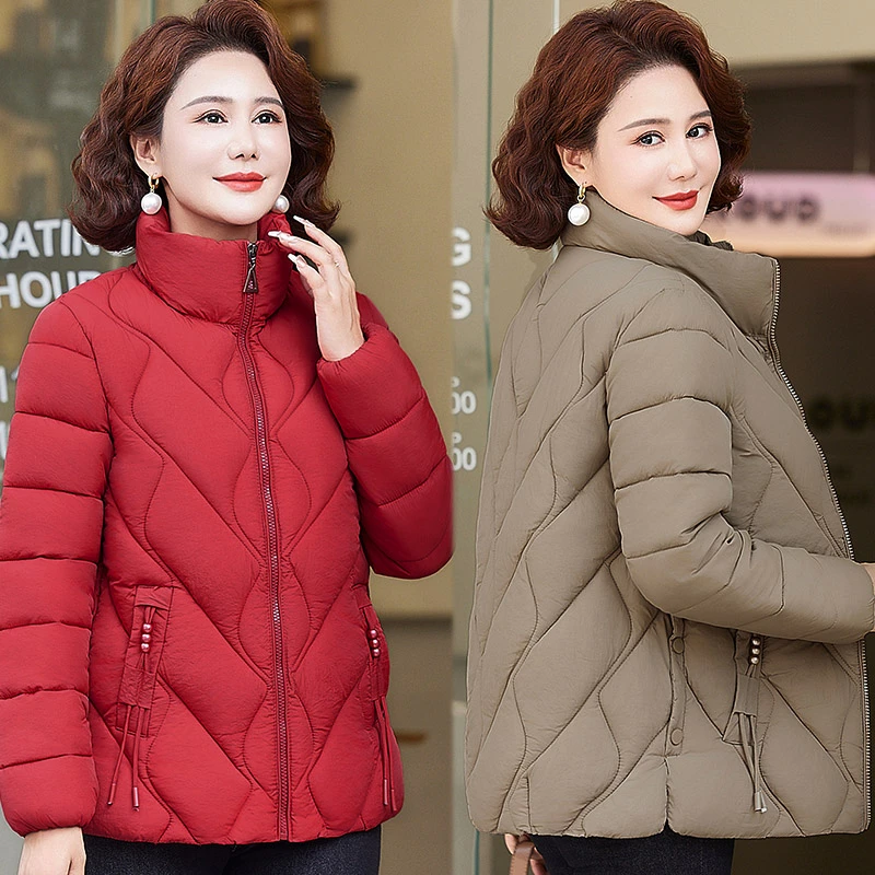 中老年妈妈装冬装外套棉服55岁60洋气洋气中年女款冬季时尚小棉袄