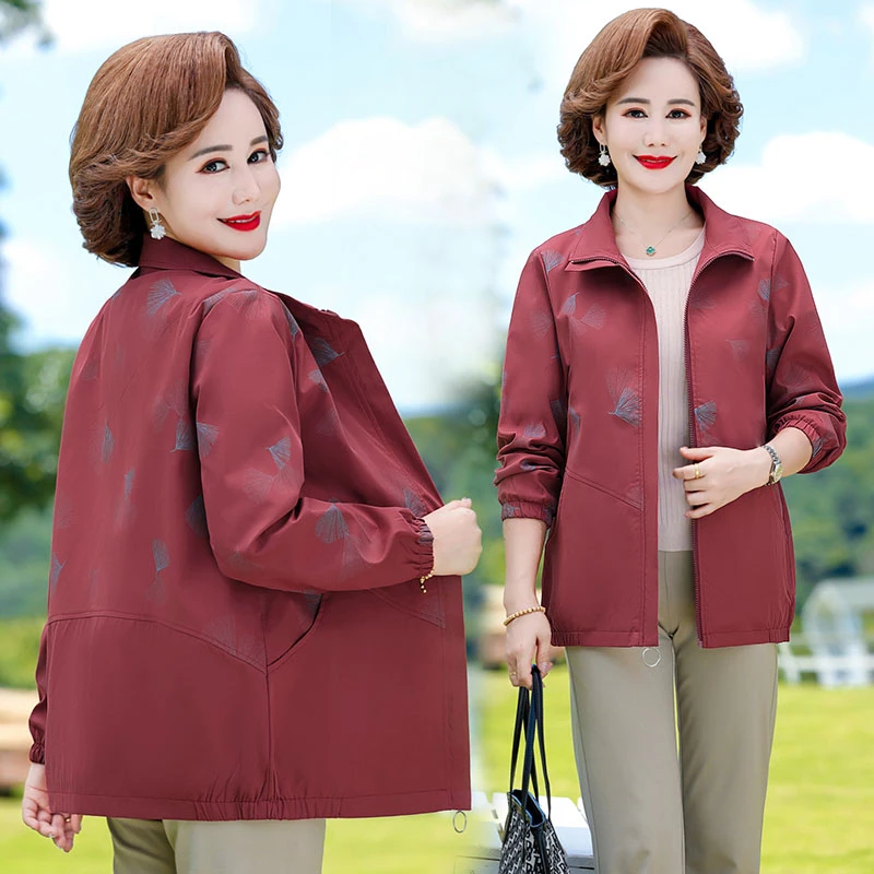 上衣服装阔太太春秋中老年女装中年妈妈装秋装外套气质装洋气时髦