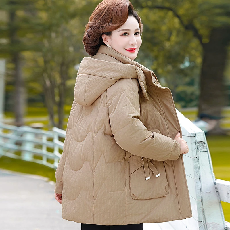 妈妈装冬装洋气棉服中年女士棉衣中老年冬季加厚外套棉袄时髦上衣