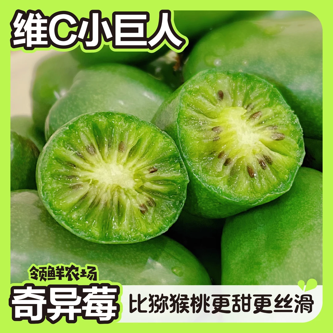 东北特产奇异莓 树熟软枣猕猴桃龙成2号品种1/2/3斤香甜多汁 顺丰