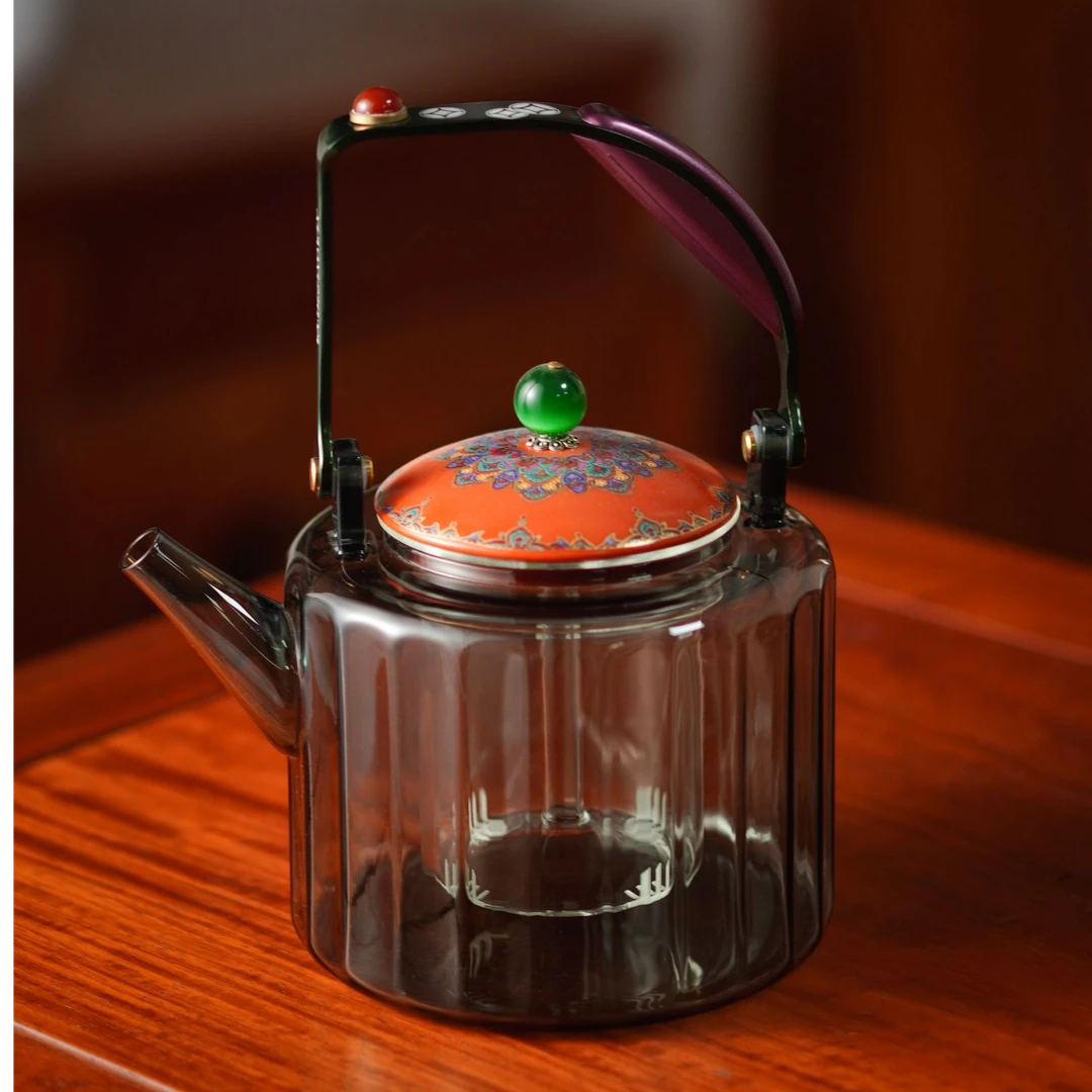 晋芳 二十四节气高硼硅玻璃壶 蒸煮双用