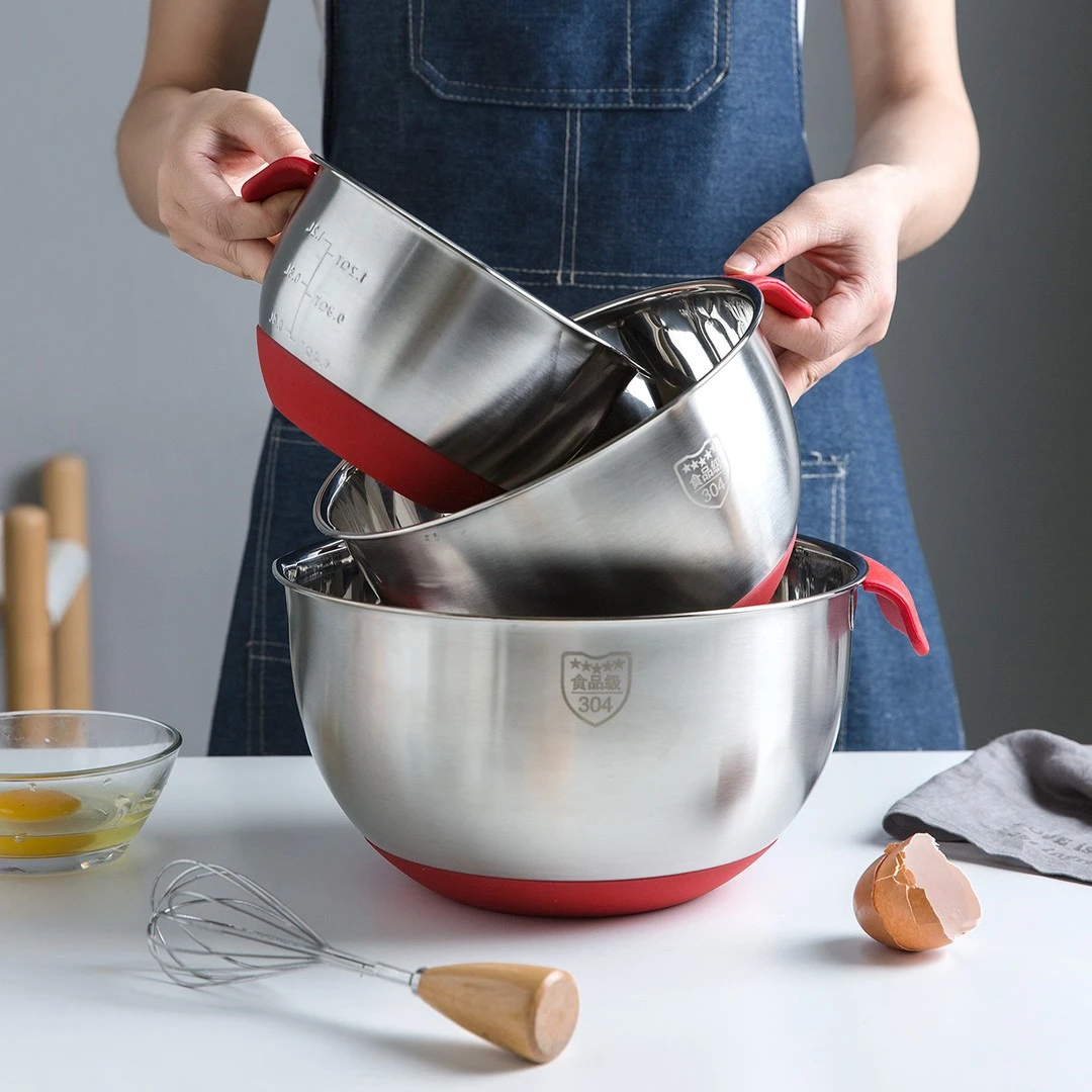 不锈钢打蛋盆烘焙专用容器厨房和面揉面蛋糕奶油打发料理盆