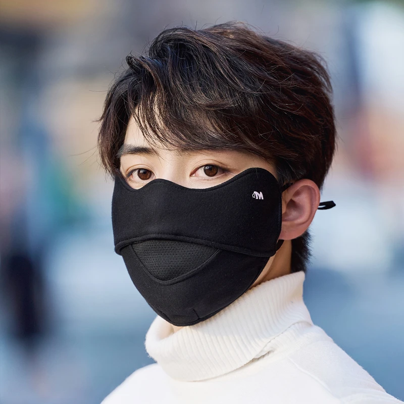 骑行防寒口罩男士冬季加绒防风保暖面罩摩托车护脸挡风透气护眼角