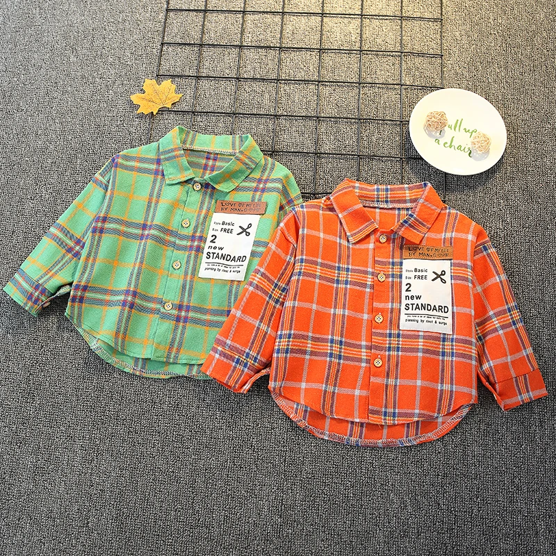 儿童长袖衬衫上衣男童装开衫春秋外套洋气休闲小童帅气韩版「反季」