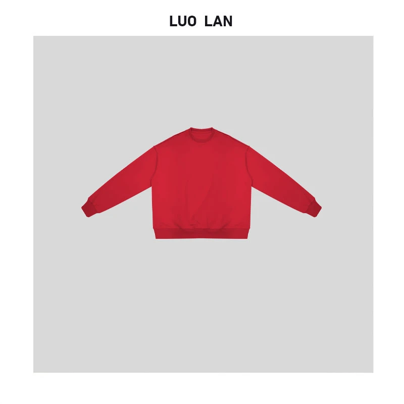 【DAYO】极简休闲风净版宽松廓形套头长袖卫衣 YLM0050