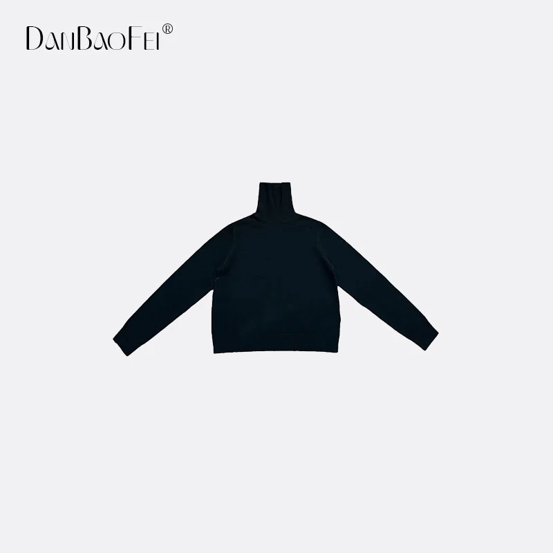 【KAREN】极简纯色羊毛针织衫休闲百搭高领毛衣 YLM00319