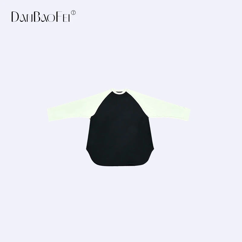 【KAREN】休闲街头圆领撞色圈圈棉打底长袖上衣 YLM00371