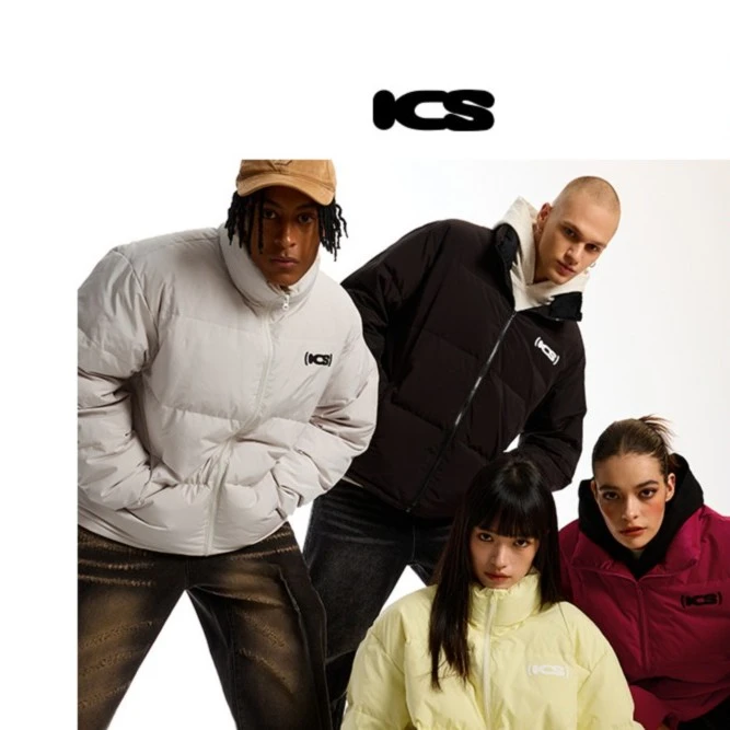 ICONSLAB马卡龙羽绒服90白鸭绒潮牌美式设计感立领厚款情侣外套男