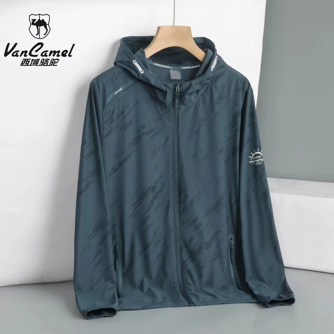 西域骆驼户外冰丝防晒衣男女夏季休闲透气钓鱼防晒服外套男款