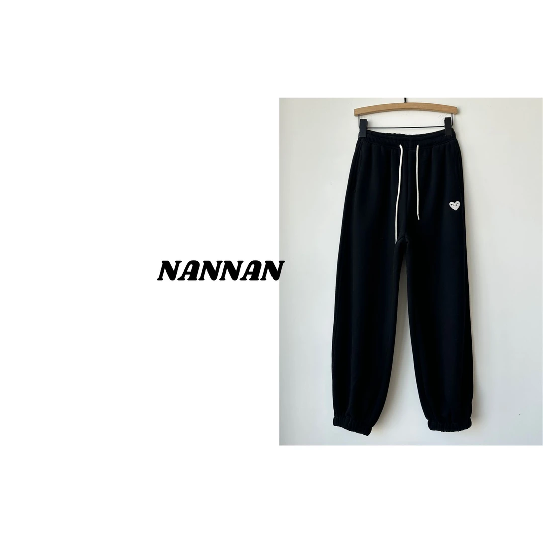 楠楠推荐【爱心】束脚抽绳 韩版显瘦 干净百搭 加绒卫裤