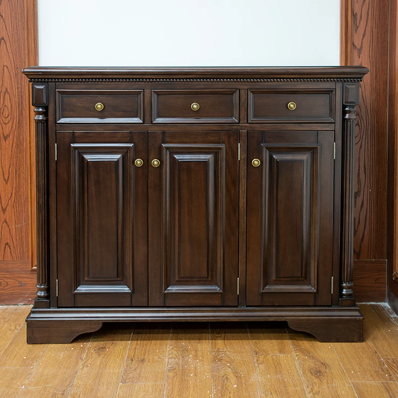 金丝黄檀木美式入户鞋柜 尺寸1250*400*1060客厅家用大容量玄关