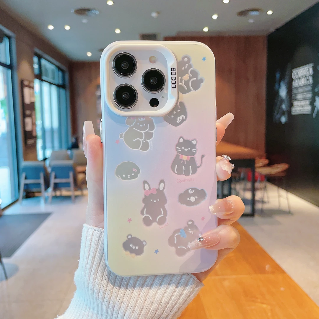 可爱猫咪苹果14手机壳11iPhone15磨砂14pro高级12苹果15promaxXR