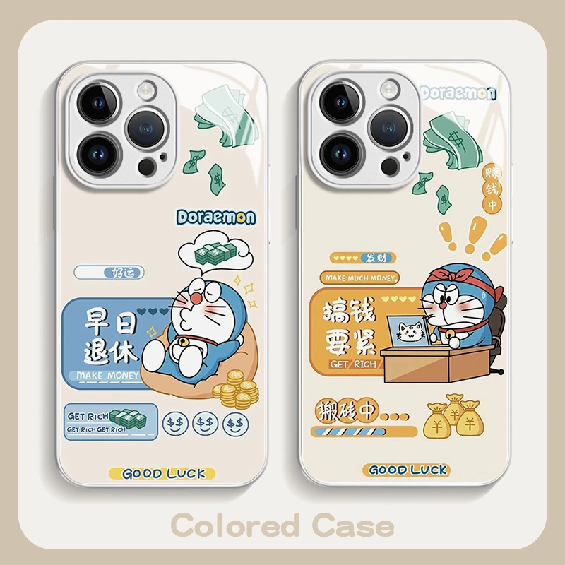 创意文字搞钱要紧适用苹果15手机壳华为_小米14_oppo_vivo玻璃壳