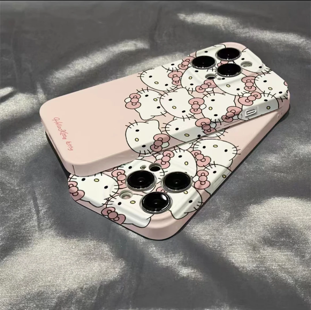 可爱Kitty少女心苹果15pro手机壳华为/小米/oppo/vivo硬壳mate60