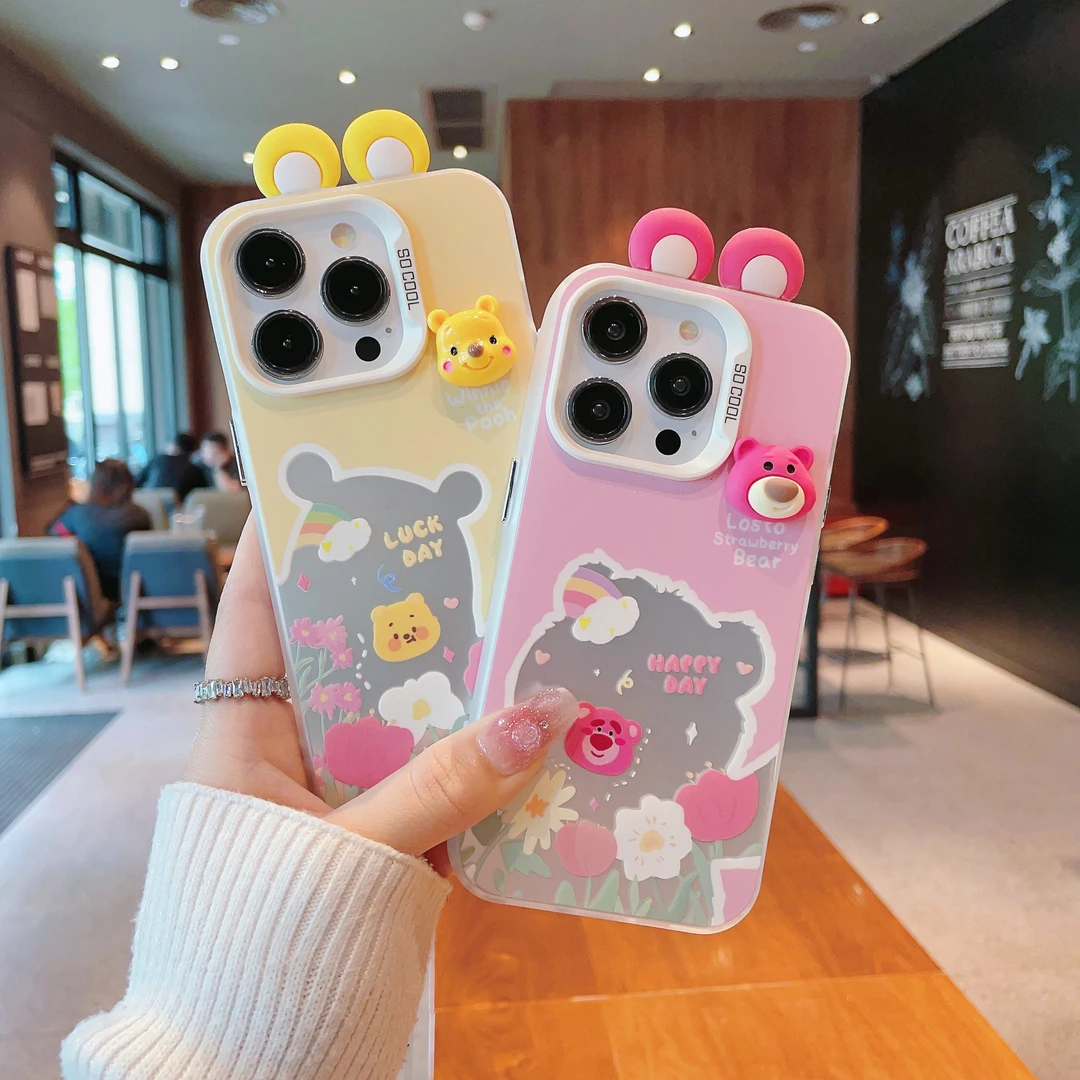 草莓熊适用苹果15_iPhone_华为荣耀_OPPO_VIVO_小米14手机壳保护