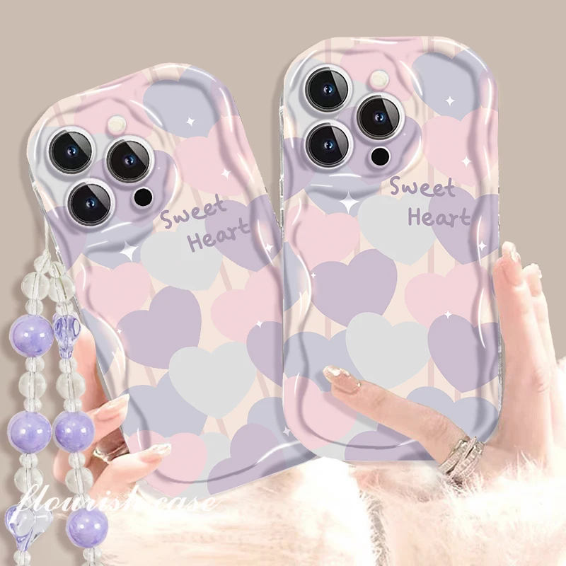 缤纷爱心网红ins适用苹果15手机壳【华为/OPPO/VIVO/小米/荣耀】13