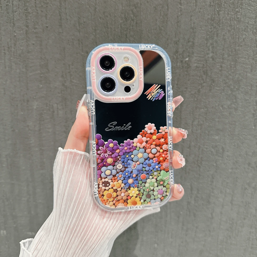 满屏粘花土适用苹果15手机壳小米华为mate60荣耀手机壳oppo_vivo