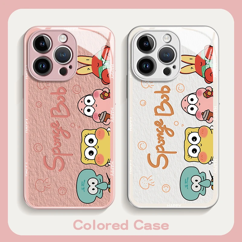 蓝调适用iPhone15promax苹果14高级手机壳保护套13海绵宝宝12女