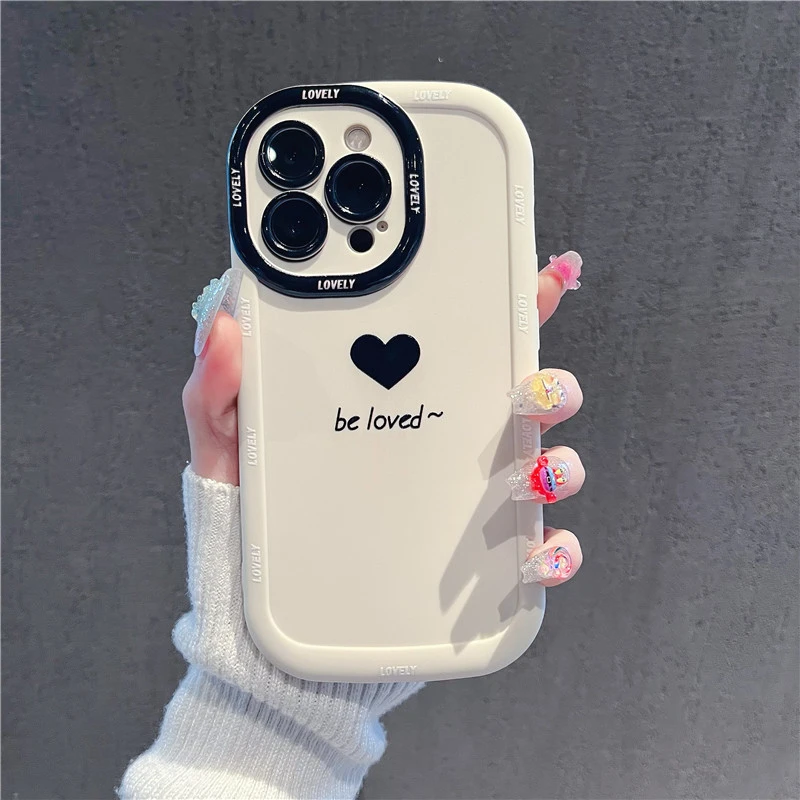 爱心适用苹果15手机壳华为mate60荣耀oppo_vivo小米14红米女软壳