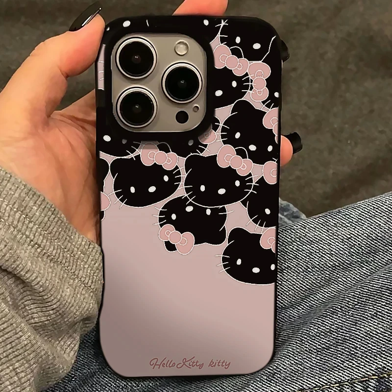 镂空凯蒂果冻壳适用苹果16/15手机壳14promax高级13pro新款12