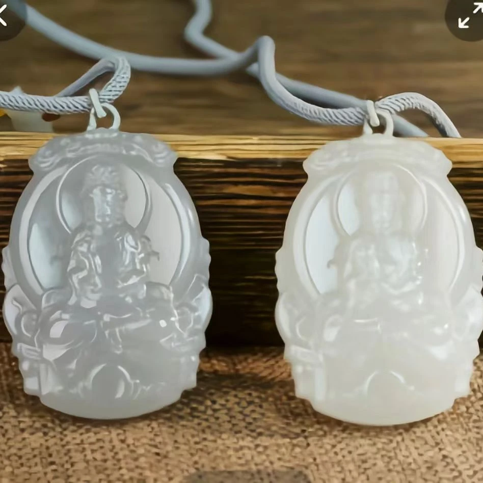 和田玉观音吊坠【小北质检】ZH54X109多样性发一约52*37*11