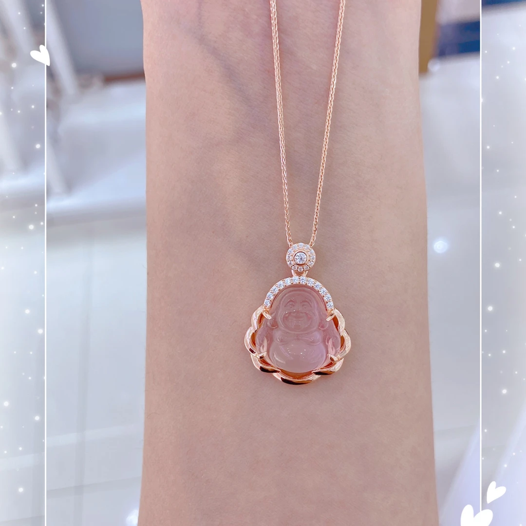 佛公925银水晶芙蓉石项链