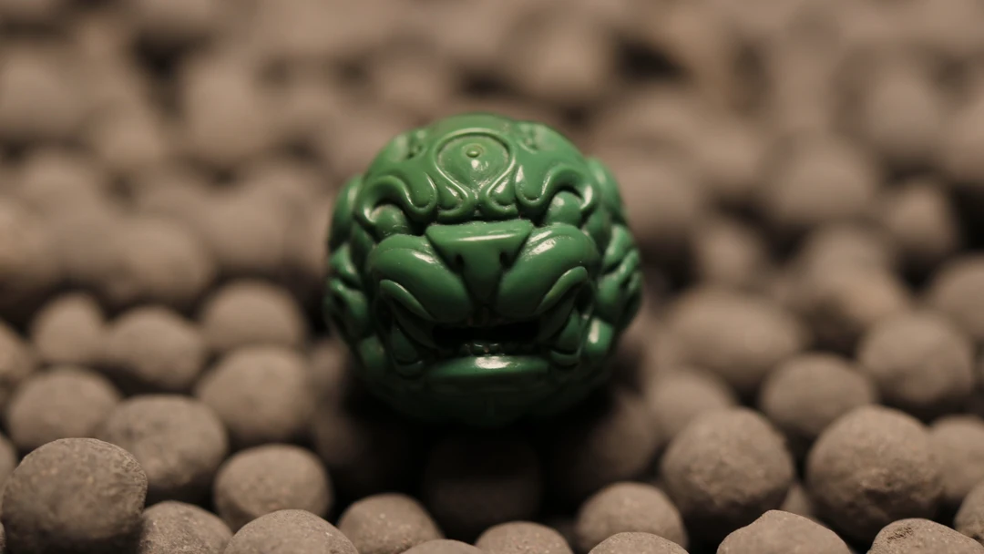 原矿绿松石苹果绿纯天然兽珠配饰