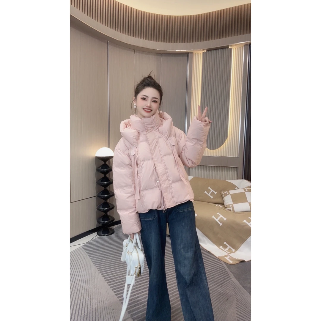 【雅丹风】2024新款白鸭绒羽绒服时尚洋气百搭休闲保暖连帽冬季外套