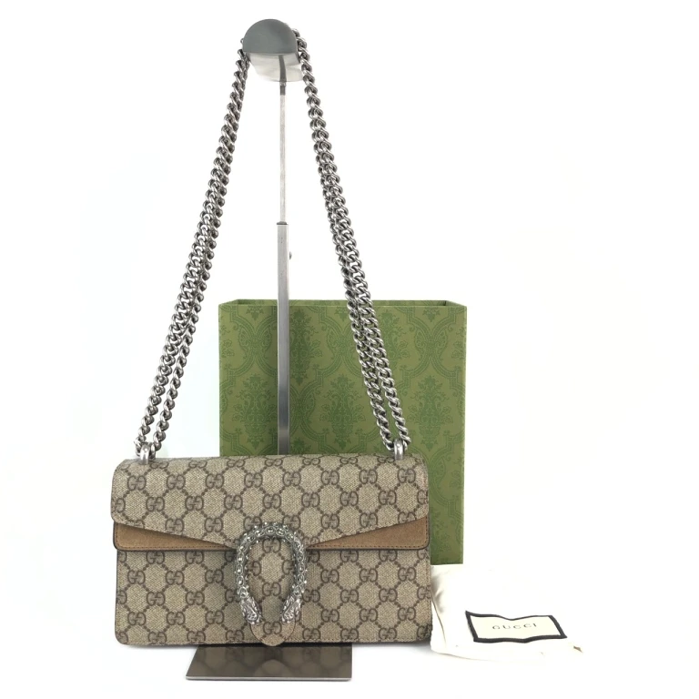 95新 GUCCI/古驰 安洁利严选Gucci古驰酒神链条单肩包WHZ18839