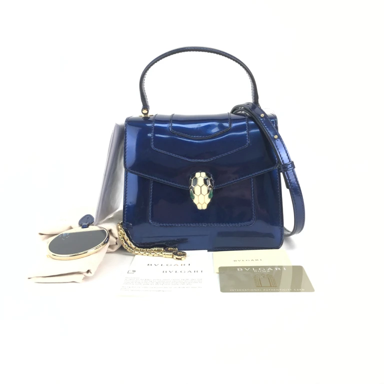 95新 BVLGARI/宝格丽 安洁利严选宝格丽蛇头包风琴单肩包WHZ18799