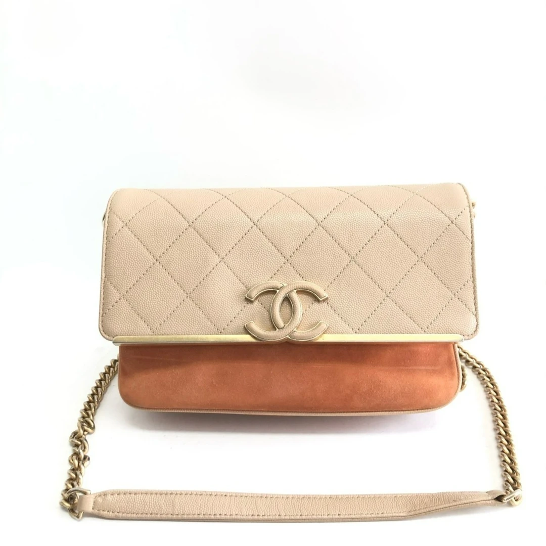 95新 Chanel/香奈儿 【折扣仓专属】Chanel拼色口盖包/WHZ12484H