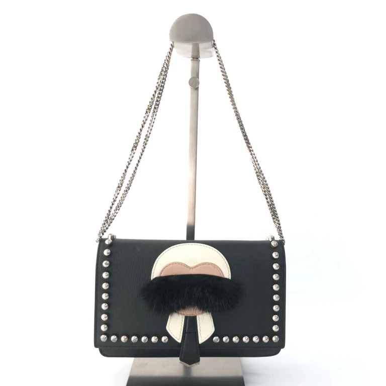 95新 FENDI/芬迪 安洁利严选 芬迪小怪兽铆钉单肩包 WHL409234H