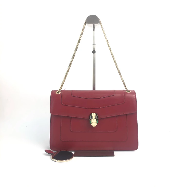 95新 BVLGARI/宝格丽 【折扣仓专属】宝格丽蛇头风琴单肩包WHL20517