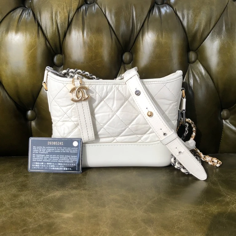 95新 Chanel/香奈儿 安洁利严选CHANEL白色小号流浪包 WHZ411074H