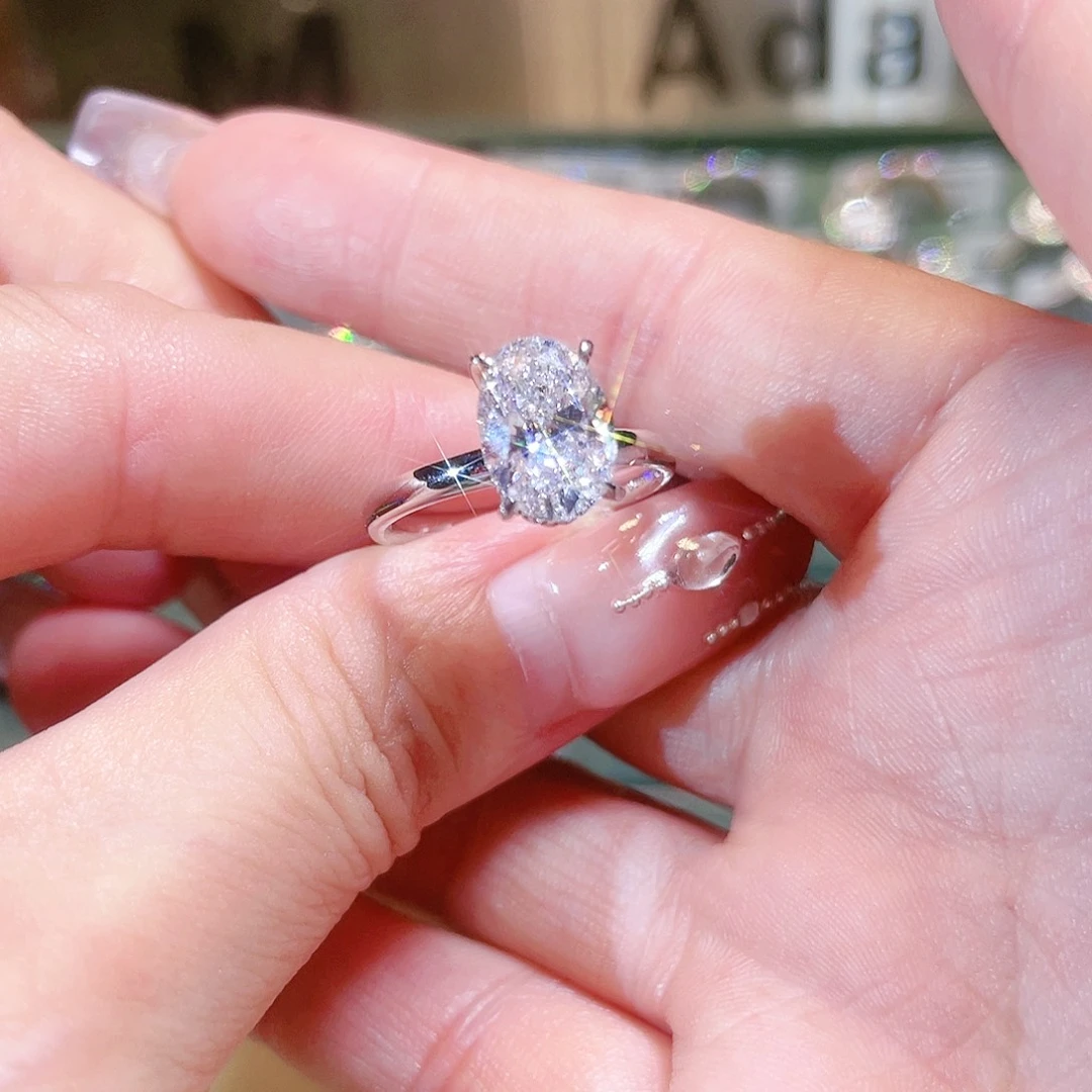 【闪购商品】实验室培育钻石18K金镶嵌2.07D-E/VS，13