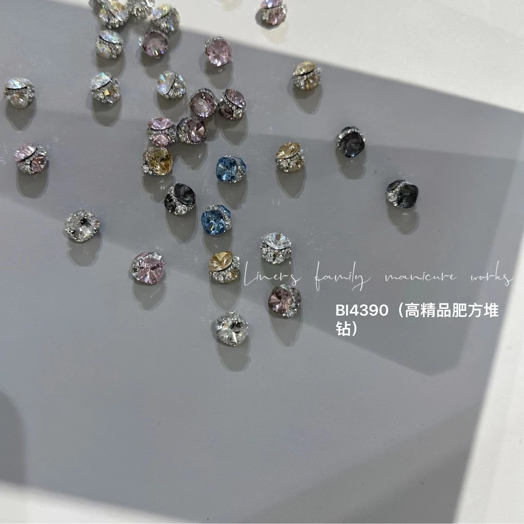 BL4390高精品肥方堆钻8mm（满28包邮，偏远地区除外）美甲堆钻