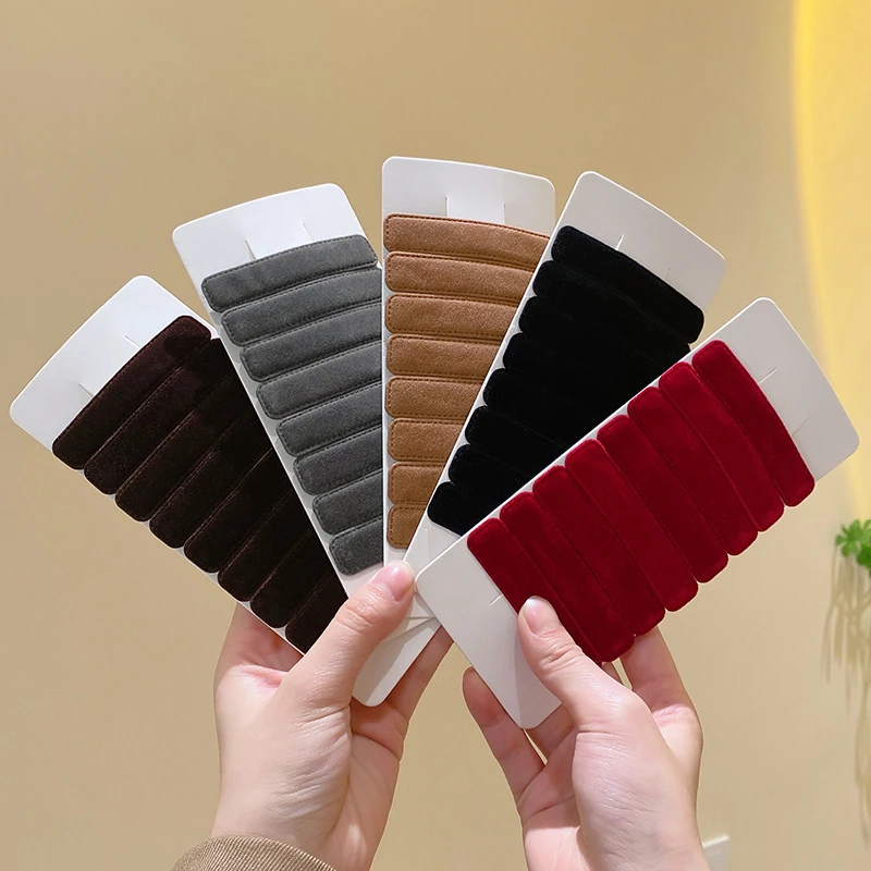 高级感丝绒BB夹女侧边前额刘海碎发夹秋冬新款简约百搭夹子发饰