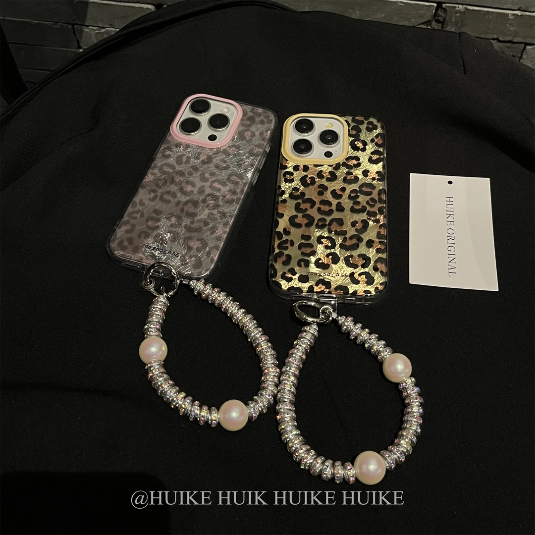 ins轻薄豹纹粉色适用苹果15手机壳iPhone14/13/12promax11个性