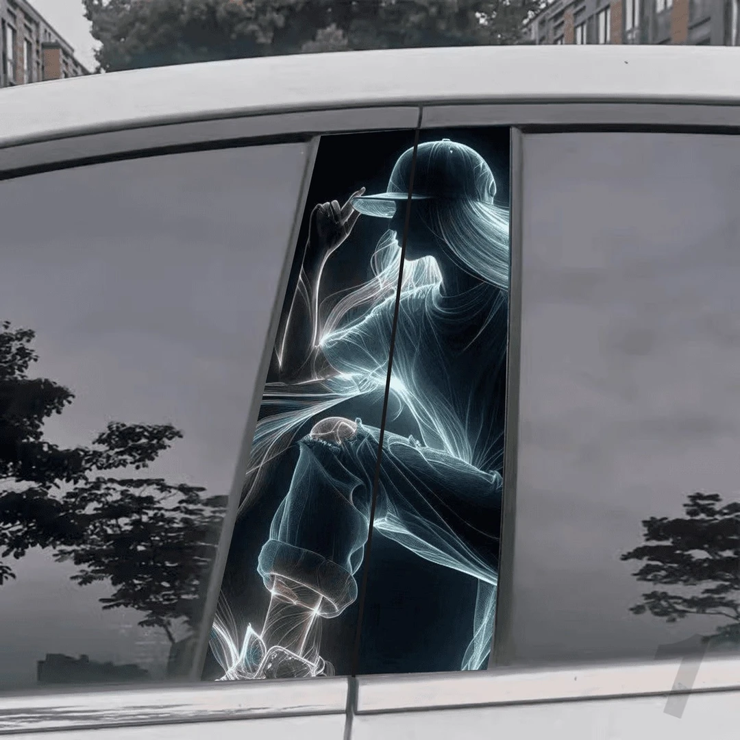 b柱防刮贴英雄联盟LOL中柱贴膜装饰贴个性创意划痕彩绘改装定制贴