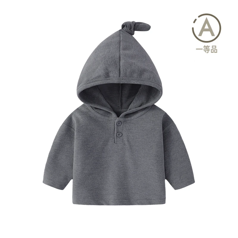 【德绒巫师帽】男宝女宝帽衫婴儿韩版休闲风长袖上衣可爱超萌T恤