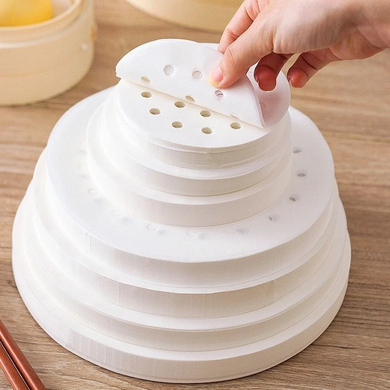 好物蒸笼纸家用一次性垫纸小笼包蒸笼垫硅油纸烘焙蒸包子馒圆形