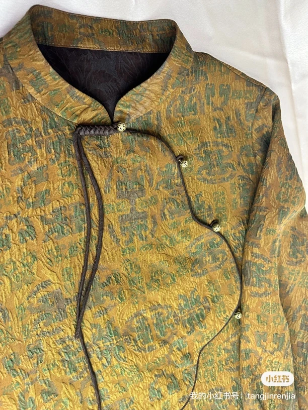 花瓣长裙 新中式连衣裙 香云纱新中式