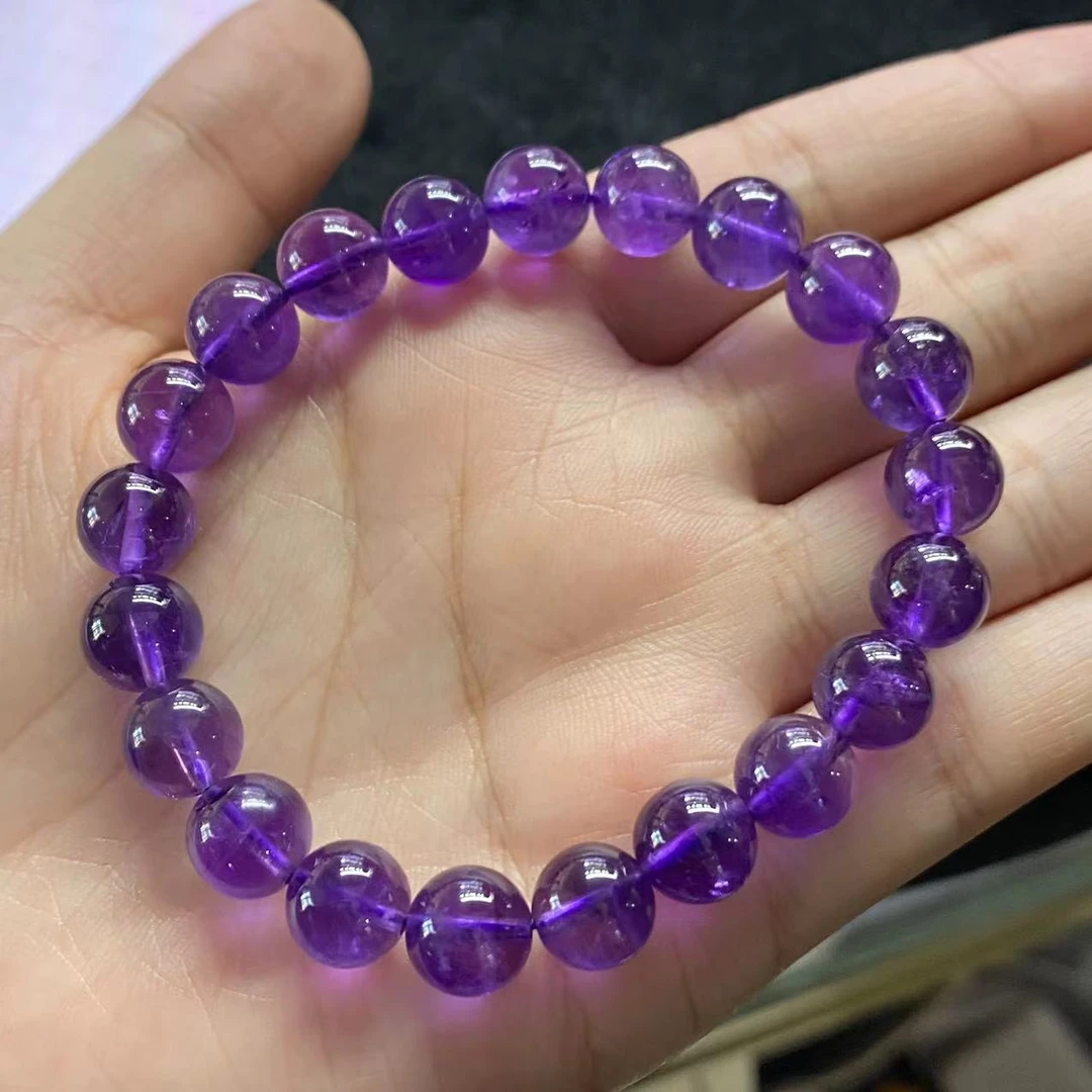 【北野珠宝】25 Y3845-紫水晶单圈手串-9mm