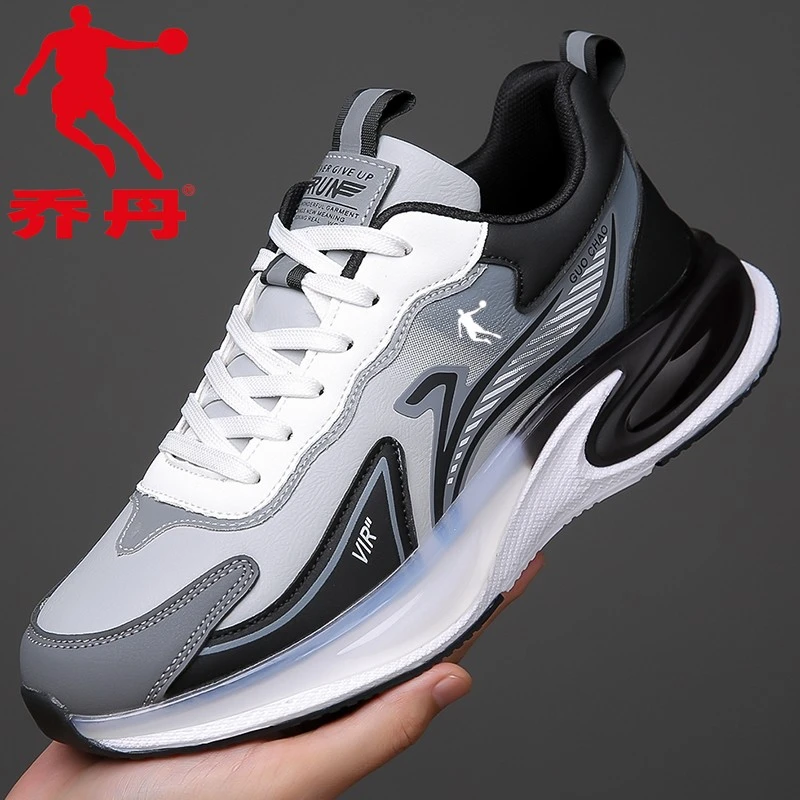 乔丹男鞋2023秋冬季新款皮面休闲运动男士轻便耐磨减震透气跑步鞋