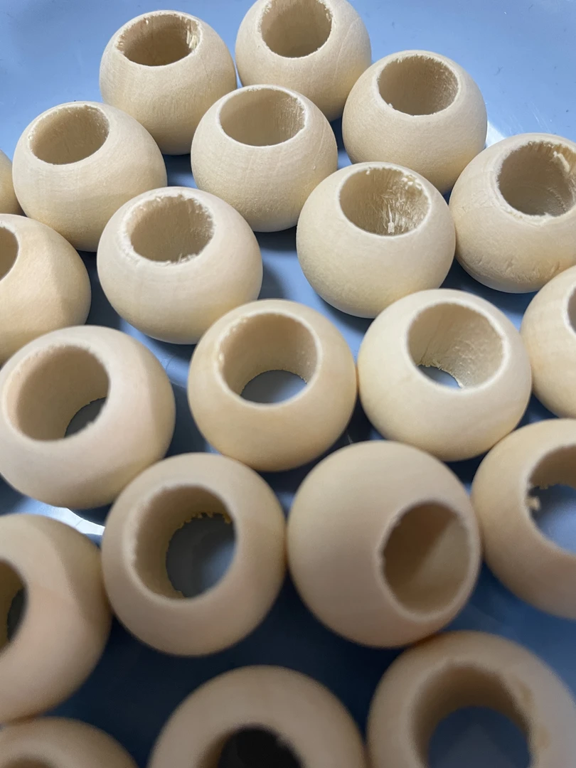 【大孔木珠】DIY手工木珠直径20mm孔径工艺10mm大孔