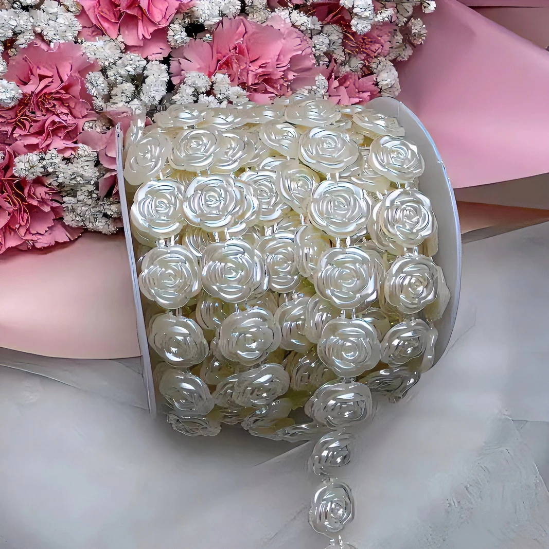 【主播宠粉】大玫瑰花 小玫瑰花手工ABS仿珍珠婚庆装饰珠链饰品